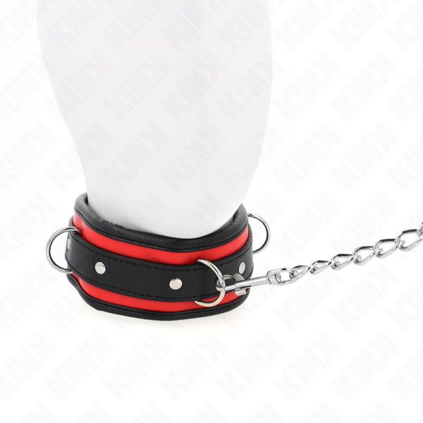 KINK COLLAR & GAG – kink - sunkus kaklo vėrinys su diržu 65 cm modelis 2 reguliuojamas 36.5-50 cm - Image 3
