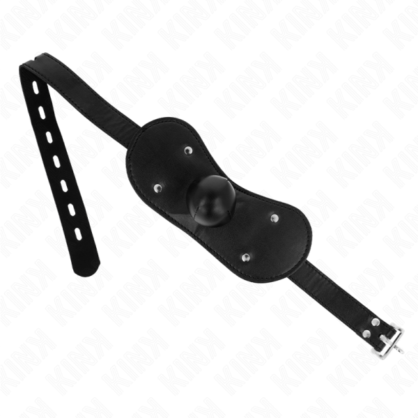 KINK COLLAR & GAG – kink - ball gag mouth mask with lock adjustable 42-60 cm