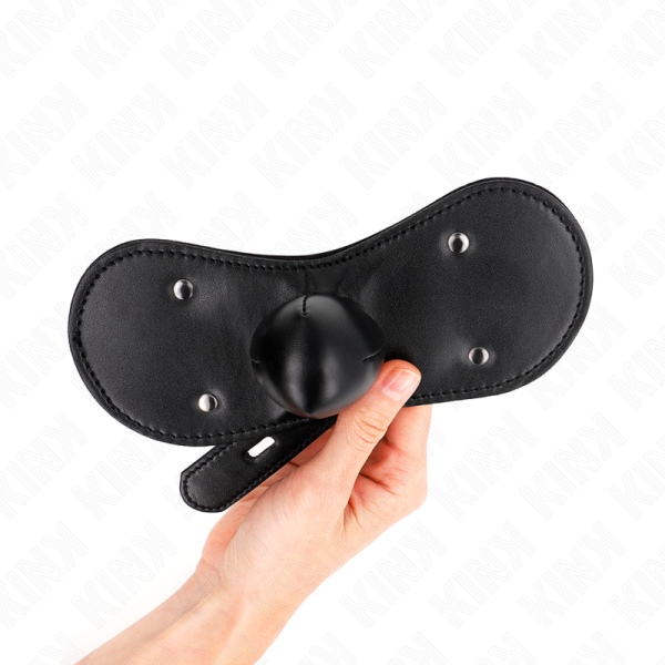 KINK COLLAR & GAG – kink - ball gag mouth mask with lock adjustable 42-60 cm - Image 3