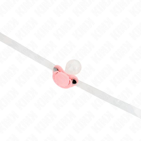 KINK COLLAR & GAG – kink - pink pacifier shaped gag 5.5 x 4 cm adjustable 43-60 cm - Image 2