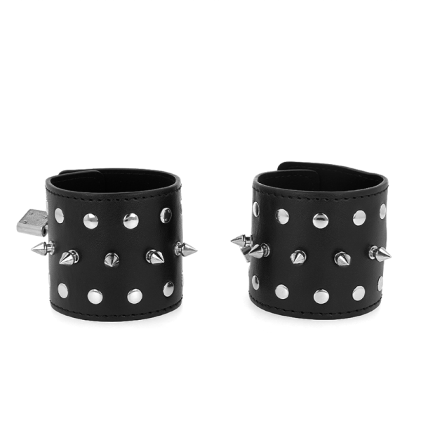 KINK WRIST RESTRAINT – kink - punk rankų apribojimai su koteliais 25 x 6 cm - Image 2