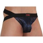 BURN - 006 Blizgi Mėlyna/ Juoda Jockstrap S