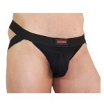 BURN - Blizgus juodas jockstrap L