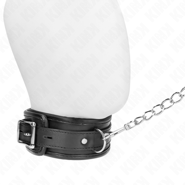 KINK COLLAR & GAG – kink - pagrindinis modelis kaklo diržas su pavadėliu 65 cm modelis 1 53 x 6 cm - Image 2