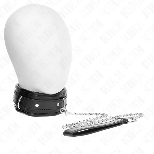 KINK COLLAR & GAG – kink - sunkus kaklo vėrinys su diržu 65 cm modelis 1 reguliuojamas 36.5-50 cm - Image 2