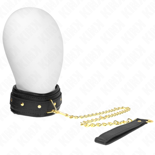 KINK COLLAR & GAG – kink - kaklo papuošalas su kempine imituojančia oda 1 modelis reguliuojamas 37-54 cm x 3 cm