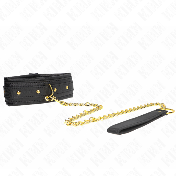 KINK COLLAR & GAG – kink - kaklo papuošalas su kempine imituojančia oda 1 modelis reguliuojamas 37-54 cm x 3 cm - Image 2