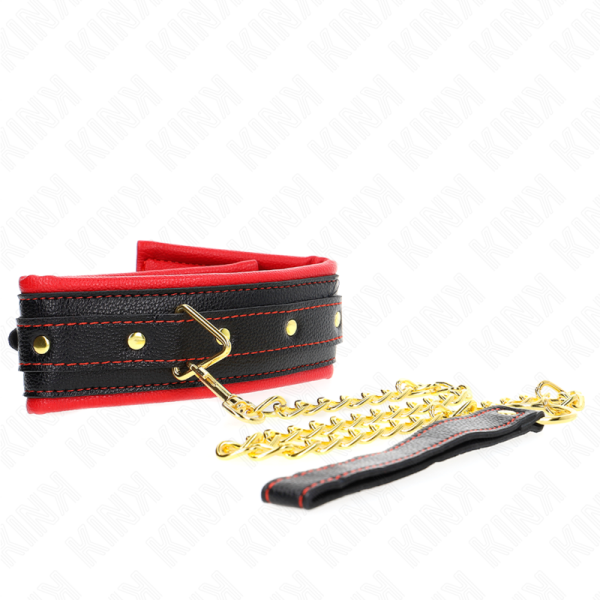 KINK COLLAR & GAG – kink - kaklo papuošalas su kempine imituojančia oda 2 modelis reguliuojamas 37-54 cm x 3 cm