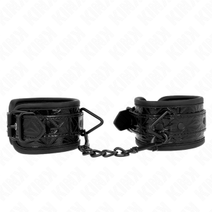 KINK WRIST RESTRAINT – kink - diamond raštas riešo apribojimai juodi reguliuojami 17-26 cm x 5.5 cm