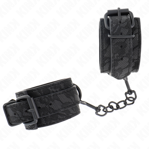 KINK WRIST RESTRAINT – kink - tams lace dengti riešo apyraščiai reguliuojami juodi 19-26 cm - Image 2