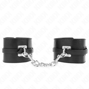 KINK WRIST RESTRAINT – kink - prabangios uždaromos rankų apribojimai juodi reguliuojami 14.5-21 cm x 6 cm