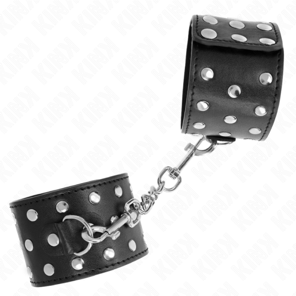 KINK WRIST RESTRAINT – kink - punk rankų apribojimai reguliuojami 19-24 cm x 5.5 cm - Image 2