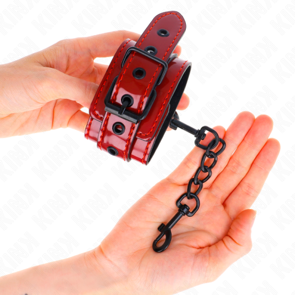 KINK WRIST RESTRAINT – kink - tams raudonos riešo apyrankės 23 x 5 cm - Image 3