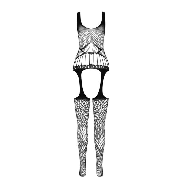 PASSION WOMAN BODYSTOCKINGS – passion - bs 106 bodystocking juoda vieno dydžio - Image 3