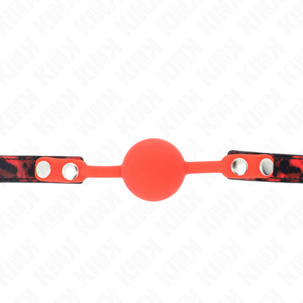 KINK COLLAR & GAG – kink - modelis 2 silikoninis kamštis 4 cm su užraktu 60 x 2 cm - Image 3