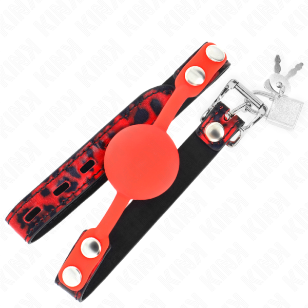 KINK COLLAR & GAG – kink - modelis 2 silikoninis kamštis 4 cm su užraktu 60 x 2 cm - Image 2