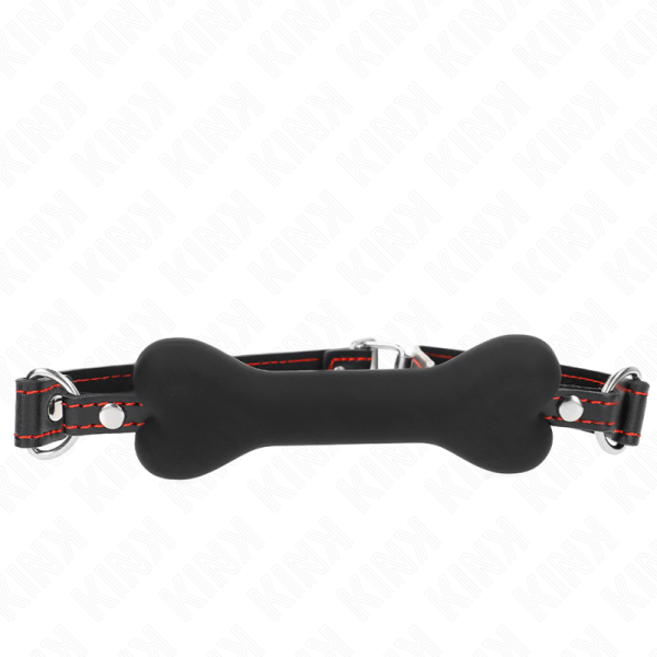 KINK COLLAR & GAG – kink - juodas kaulas 12 cm kalė 63 x 2 cm