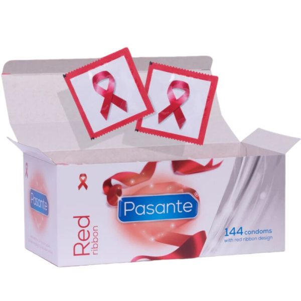 PASANTE – raudonos juostelės prezervatyvais 144 vnt.
