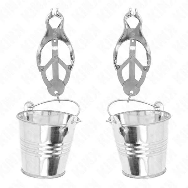 KINK NIPPLE GRIP – kink - japoniškos klovėrų nipple klampos su kibirėliais sidabro