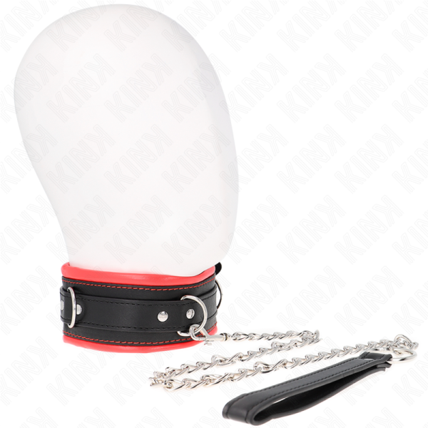 KINK COLLAR & GAG – kink - sunkus kaklo vėrinys su diržu 65 cm modelis 3 reguliuojamas 36.5-50 cm - Image 2