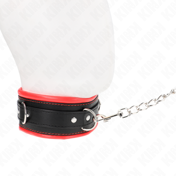 KINK COLLAR & GAG – kink - sunkus kaklo vėrinys su diržu 65 cm modelis 3 reguliuojamas 36.5-50 cm - Image 3