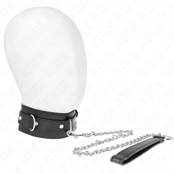 KINK COLLAR & GAG – kink - 65 cm ilgio juosta su kraštu juoda 54 x 4.5 cm - Image 2