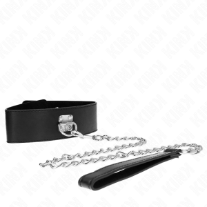 KINK COLLAR & GAG – kink - basic model collar with leash 65 cm model 0