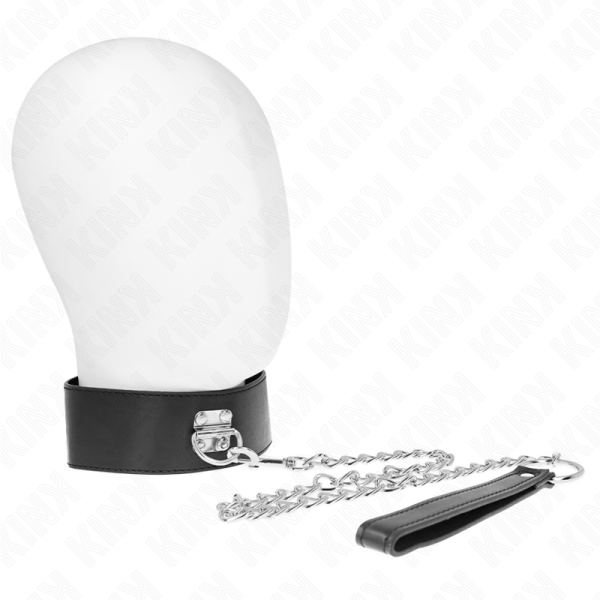 KINK COLLAR & GAG – kink - basic model collar with leash 65 cm model 0 - Image 2