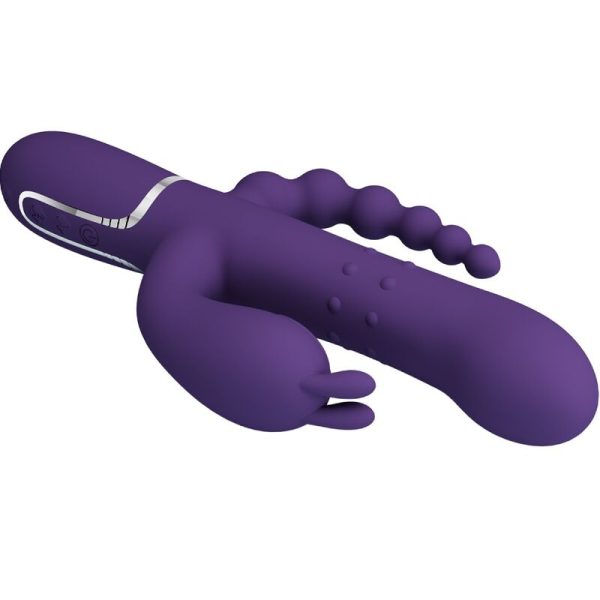 PRETTY LOVE FLIRTATION – pretty love - cammy triple vibrator multifunkcinis 4 in 1 purpurinis - Image 3