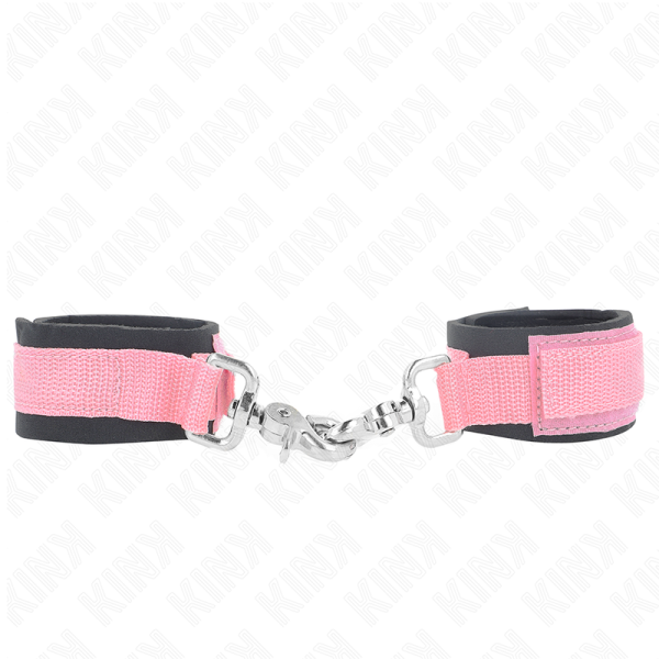 KINK WRIST RESTRAINT – kink - reguliuojami neopreno riešų apribojimai rožiniai 22-34 cm