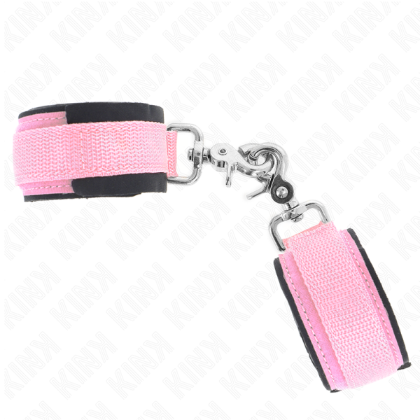 KINK WRIST RESTRAINT – kink - reguliuojami neopreno riešų apribojimai rožiniai 22-34 cm - Image 2