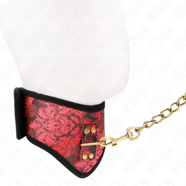 KINK COLLAR & GAG – kink - skandalo modelio kaklo papuošalas su nėriniu 75 cm 44 x 10 cm - Image 3