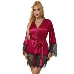 SUBBLIME - Raudoni nėriniai pižama ir stringas S/M