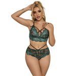 SUBBLIME SETS - žalias nėrinių rinkinys S/M