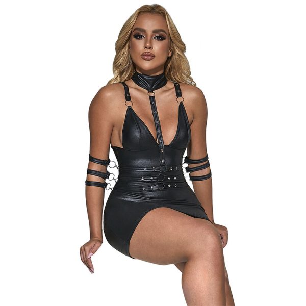 SUBBLIME DRESSES – subblime - 954406 odos bondage suknelė juoda s/m - Image 3