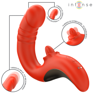 INTENSE FUN – intense - paulina vibratorius ir stimuliatorius u formos raudonas