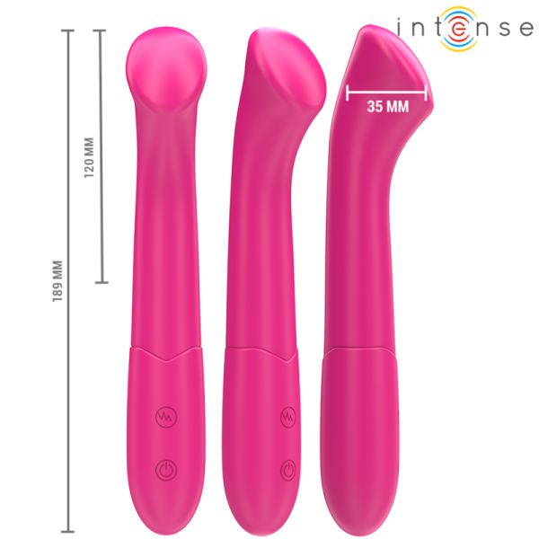 INTENSE FUN – intense - paty vibratorius 19 cm lankstus 10 vibracijų modelis 2 rožinis - Image 2