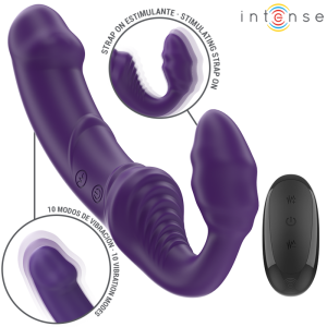 INTENSE JILL Dvigubas Vibratorius 20 cm Violetinis