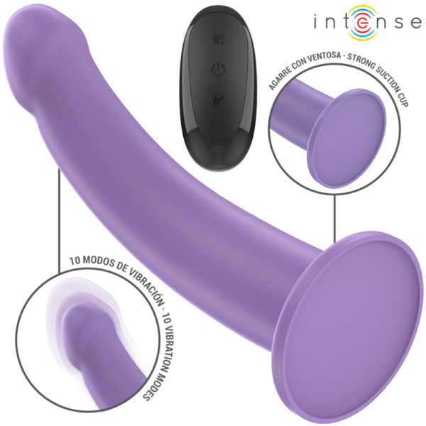 INTENSE FUN – intense - eddie vibratorius 17.5 cm 10 vibracijų purpurinis nuotolinis valdymas