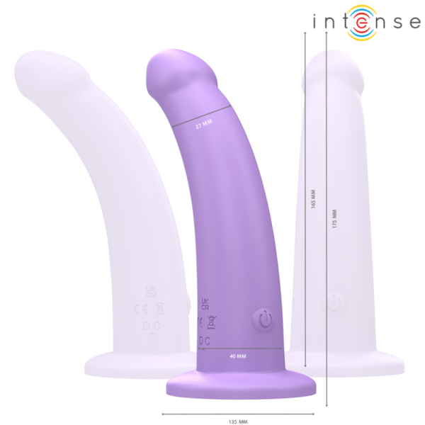 INTENSE FUN – intense - eddie vibratorius 17.5 cm 10 vibracijų purpurinis nuotolinis valdymas - Image 2