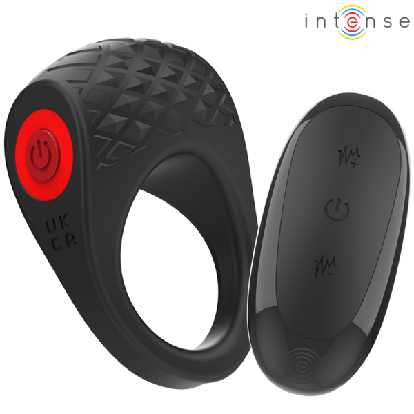 INTENSE COUPLES TOYS – intense - kloveris vibratorius penio žiedas 10 vibracijų juodas