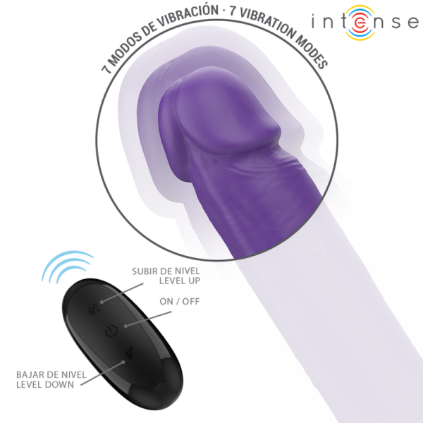 INTENSE FUN – intense - gunter dildo duble vibratorius 40 cm purpurinis nuotolio valdymas - Image 2