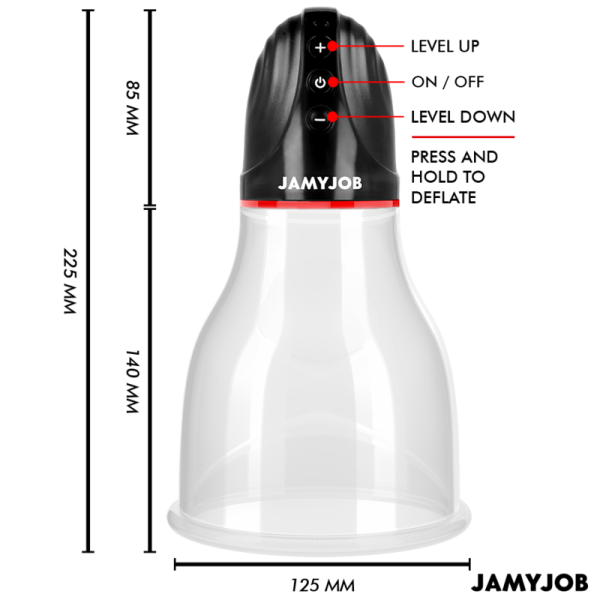 JAMYJOB – xpand lite automatinis sėklidžių pumpas 3 stimuliacijos lygiai pilkas - Image 3