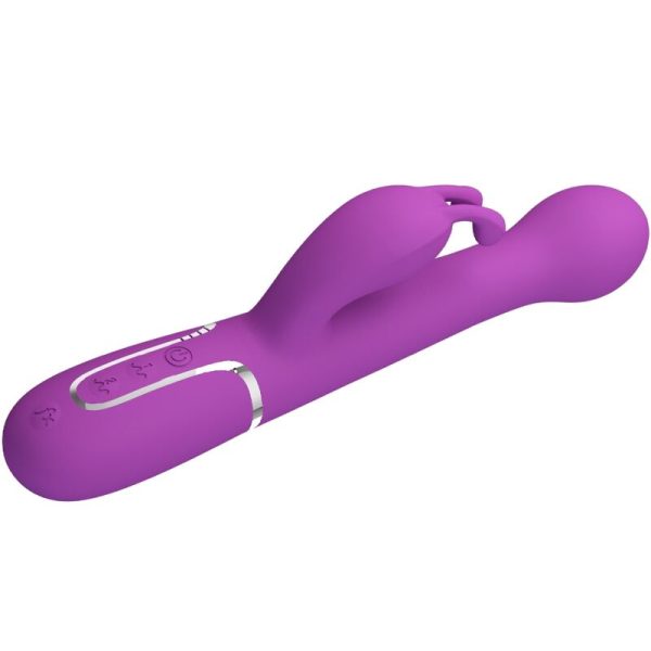 PRETTY LOVE – dejon 3 in 1 multifunkcinis triušio vibratorius violetinis - Image 3