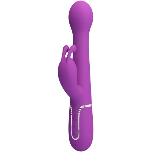 PRETTY LOVE – dejon 3 in 1 multifunkcinis triušio vibratorius violetinis
