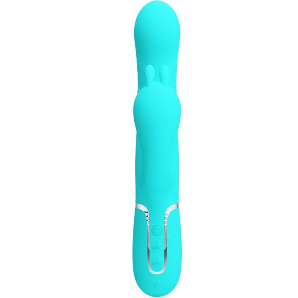 PRETTY LOVE – cammy 4 in 1 multifunkcinis triplinis kiauliuko vibratorius mėlynas - Image 2