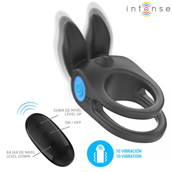 INTENSE COUPLES TOYS – intense - sam vibratorius dviem penio žiedas 10 vibracijų juodas - Image 3