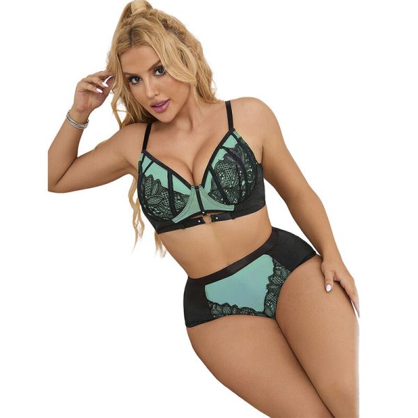 SUBBLIME SETS – subblime - 955557 žalios patentinės odos tinklinis užraktas brawl set s/m - Image 3