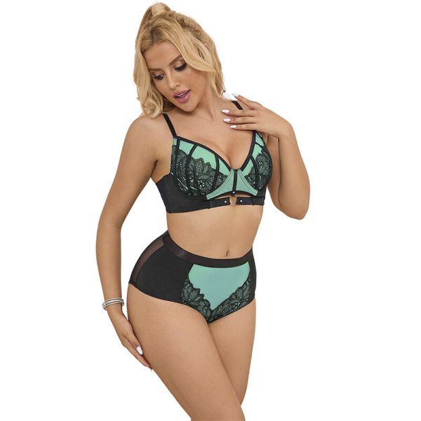 SUBBLIME SETS – subblime - 955564 žalia patentinė oda mesh užtraukimo krašto rinkinys l/xl - Image 2