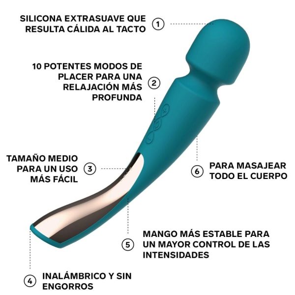 LELO – smart medium wand 2 ocean blue masytojas - Image 3